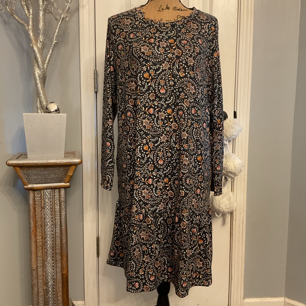 Cuddl Duds Seriously Soft Tiered Hem Lounge Dress - Picture 5 of 8